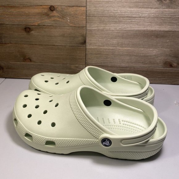 Mens Crocs Classic Clog Slip On Waterproof Sandals Celery Green 10001-335 main image 5